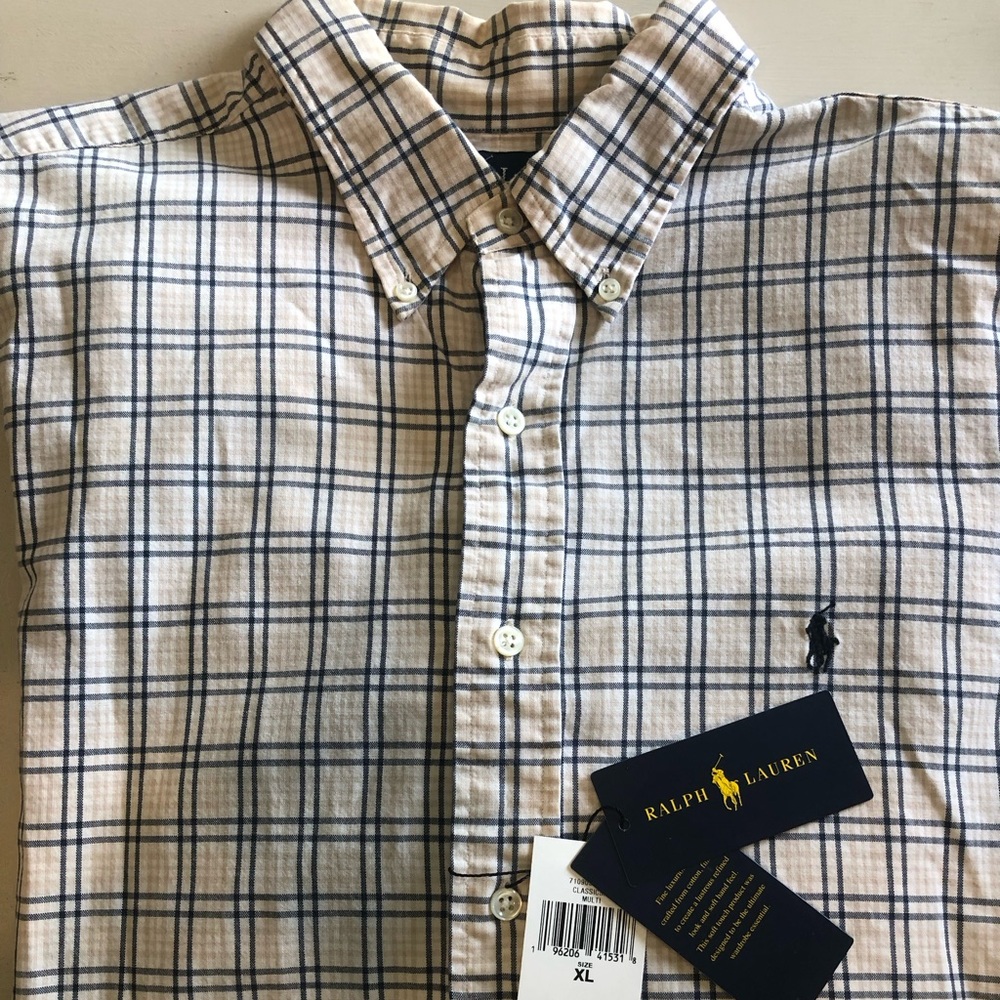 NWT Ralph Lauren Vintage series Blake Long Sleeved button front shirt XL